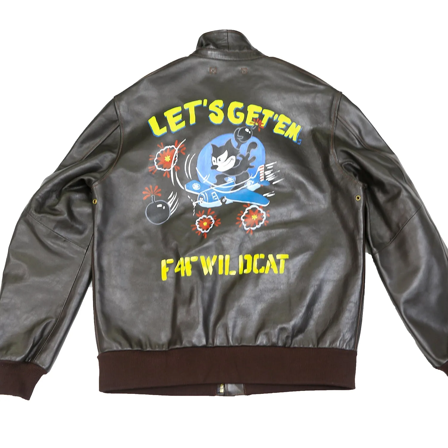 A-2 leather jacket - Wildcat Felix Cat Jacket