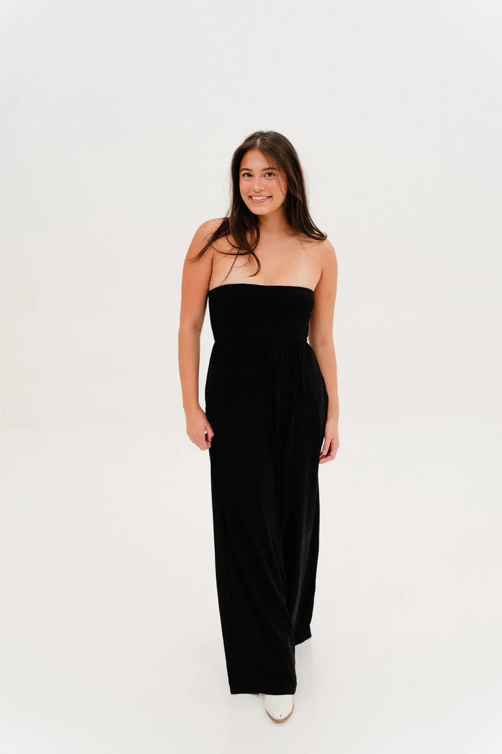 All Weekend Long Strapless Jumpsuit