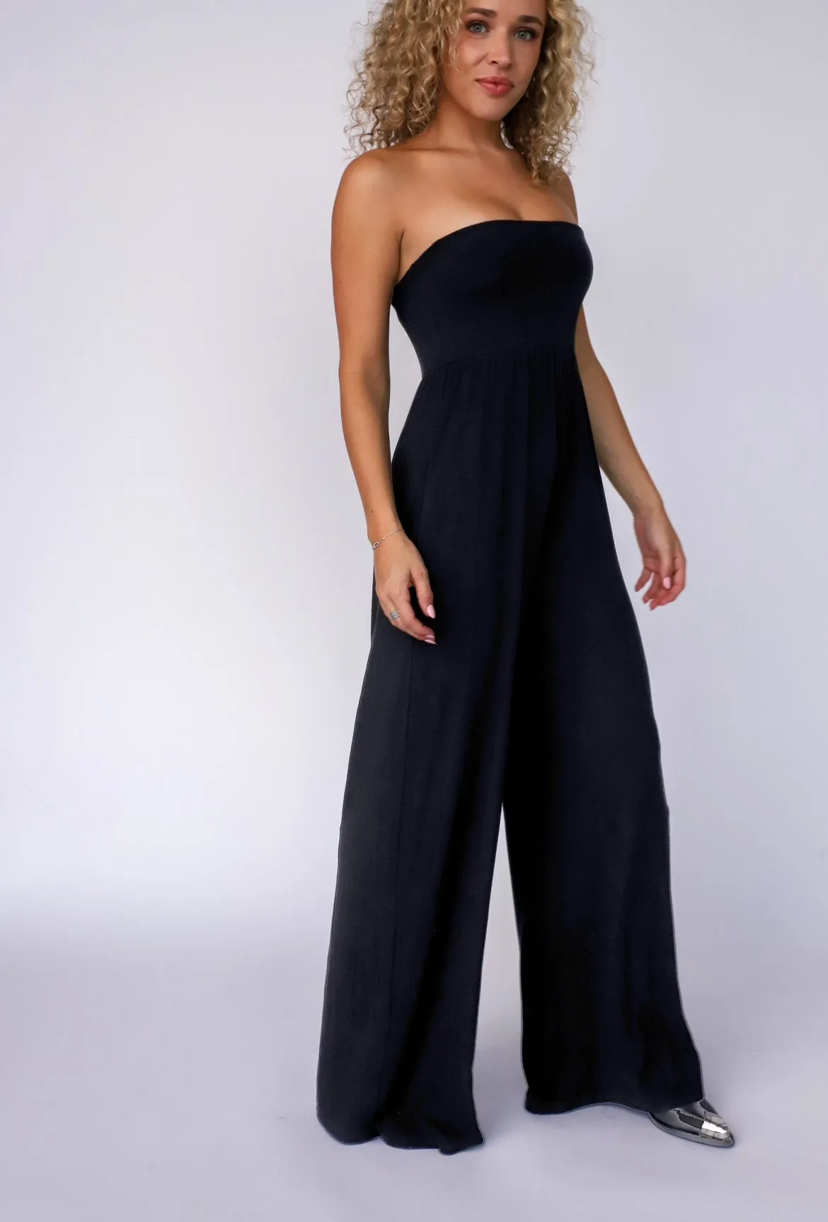 All Weekend Long Strapless Jumpsuit