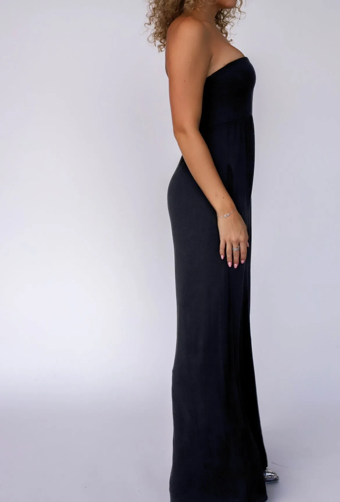 All Weekend Long Strapless Jumpsuit