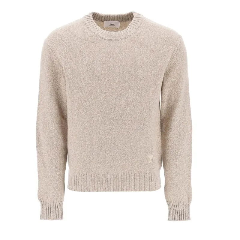 AMI PARIS  |Wool Cashmere Plain Designers Sweaters