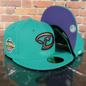 Arizona Diamondbacks 2001 World Series Purple Bottom 59fifty Fitted Cap | Teal