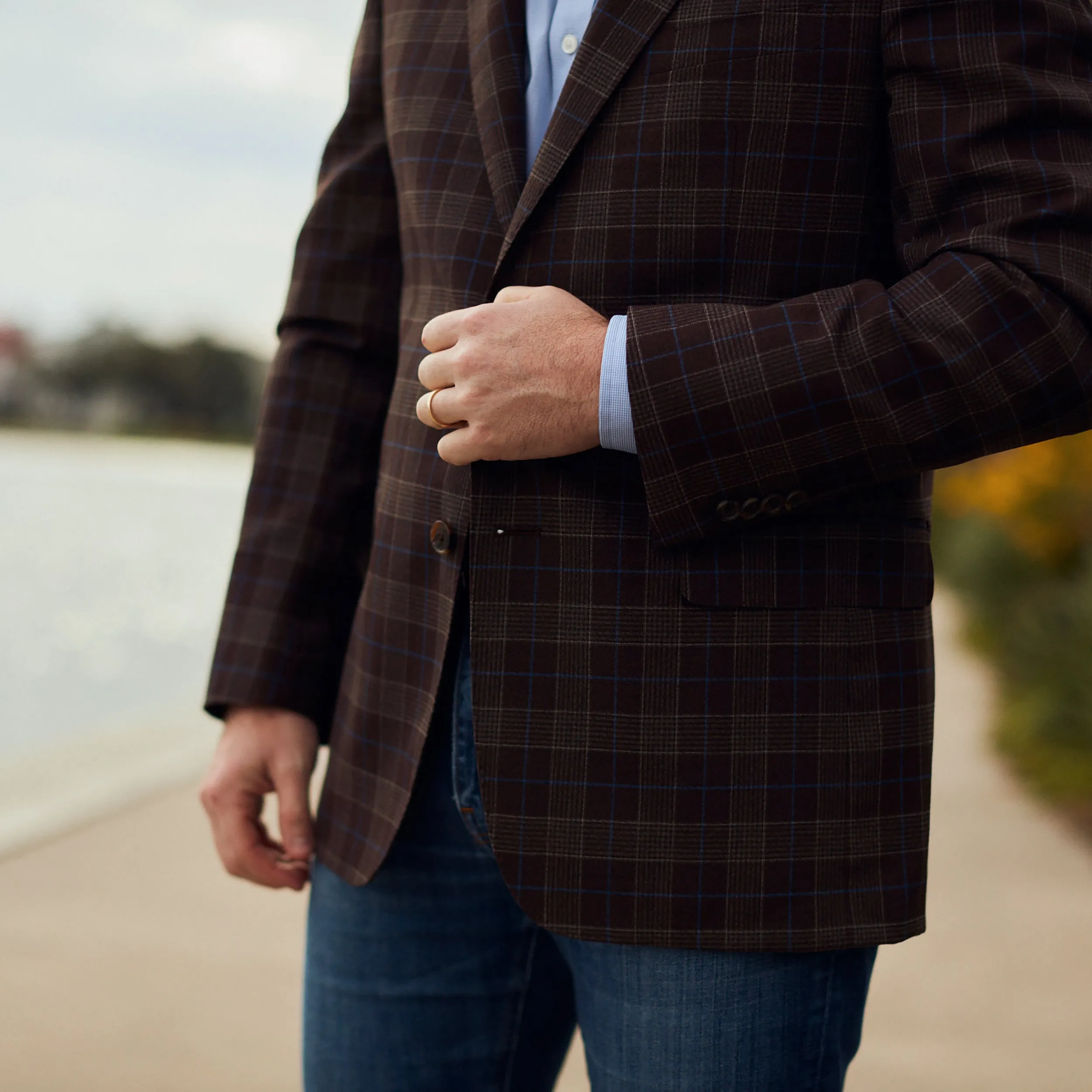 Audubon Brown/Blue Plaid Sport Coat