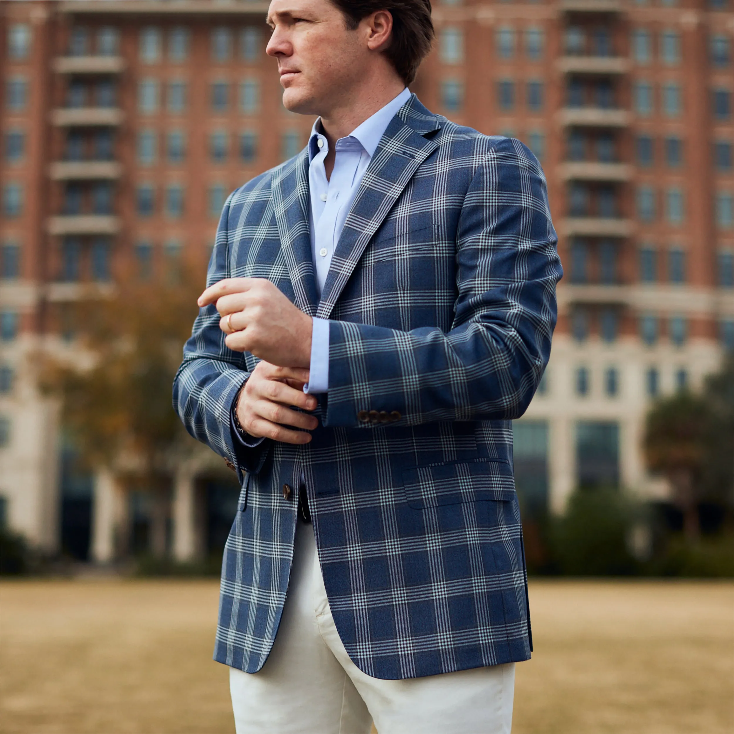 Audubon Indigo Glen Plaid Sport Coat