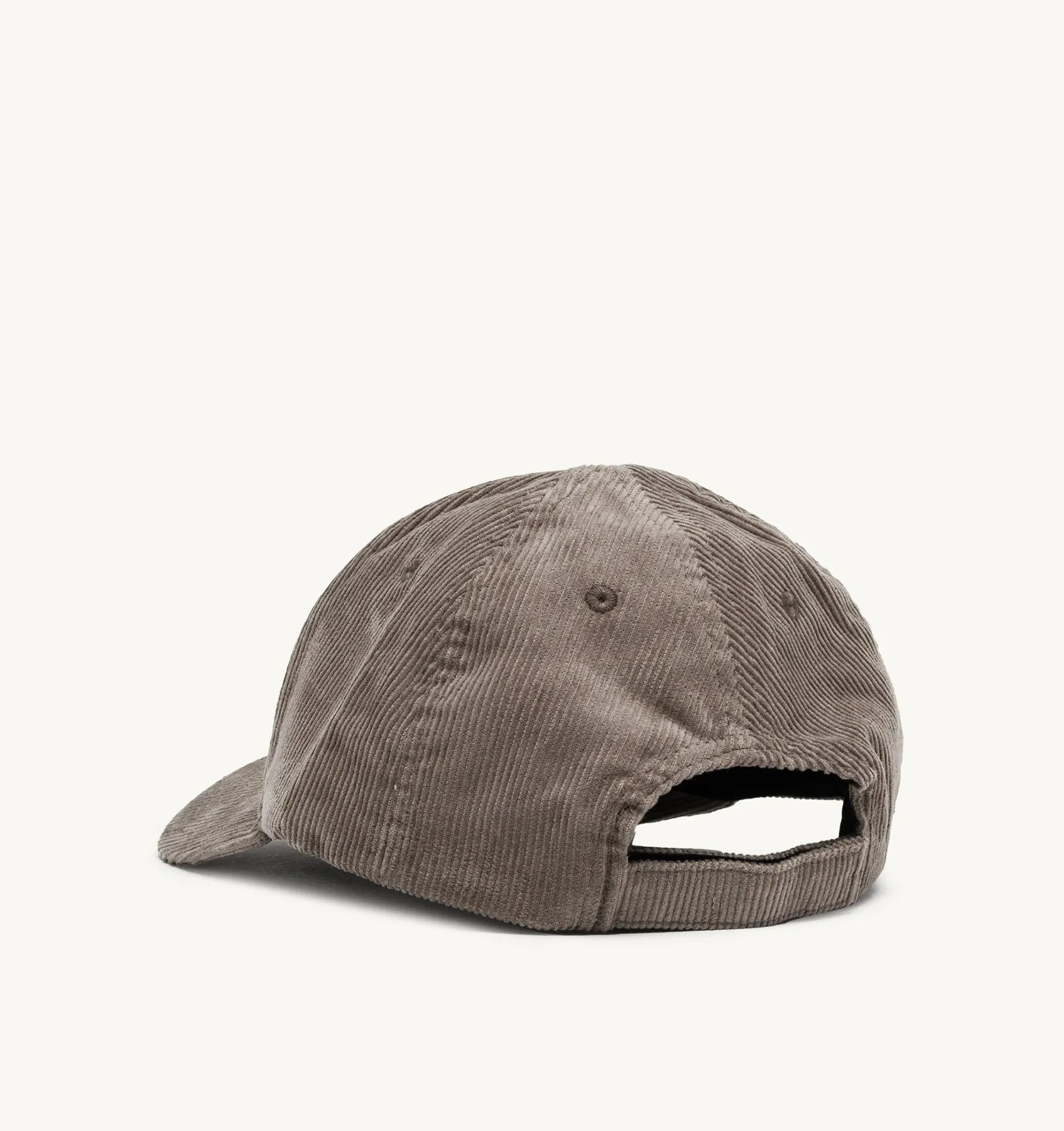 AUTRY APPAREL WOMAN  BASEBALL CAP IN EMBROIDERED GRAY CORDUROY