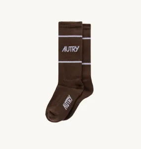 AUTRY APPAREL WOMAN  SOCKS IN BROWN COTTON TERRY