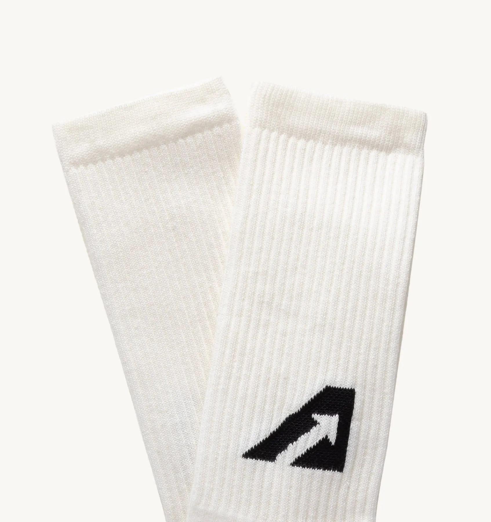 AUTRY APPAREL WOMAN  SOCKS IN WHITE AND BLACK COTTON TERRY