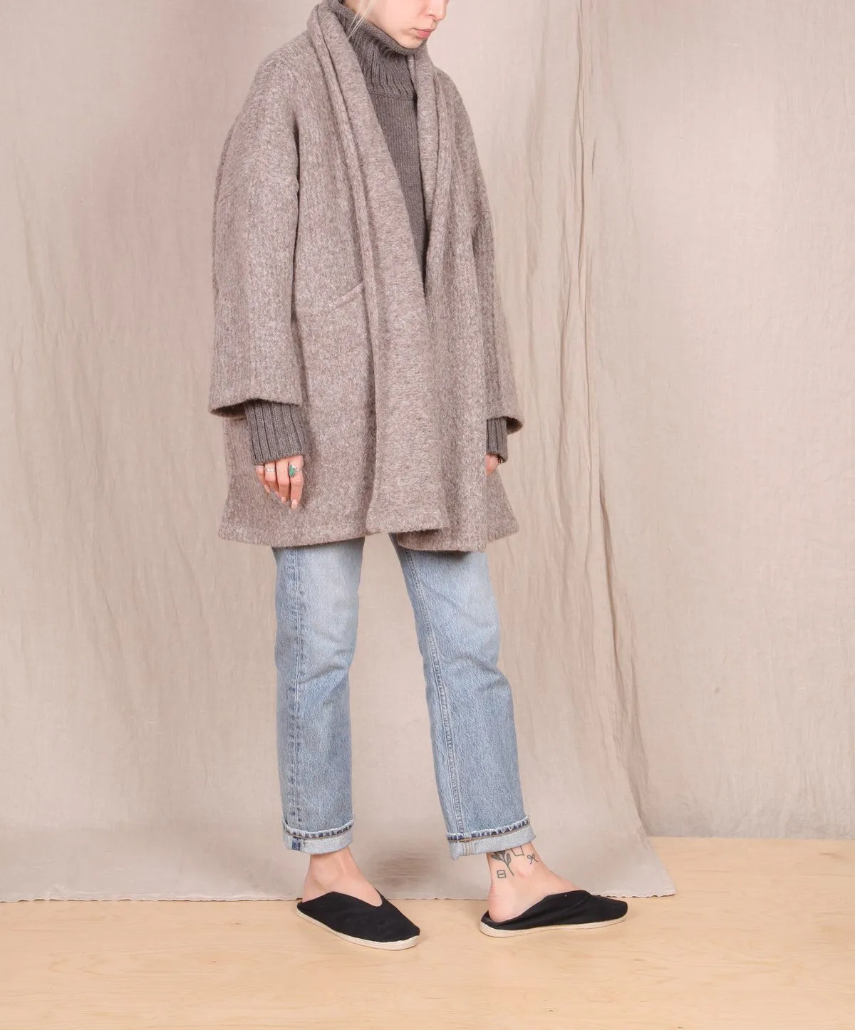 Baby Alpaca Haori Coat