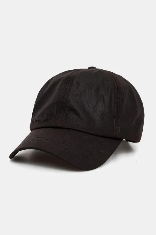 Barbour cotton baseball cap brown color smooth