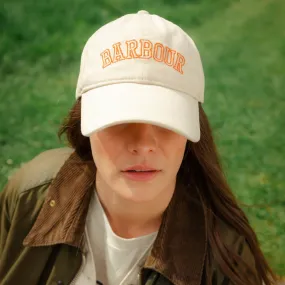 Barbour Women's Emily Sports Cap in Parchment/Apricot Crush