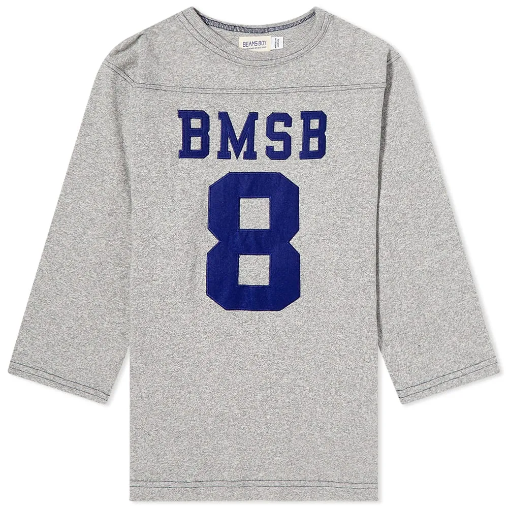 Beams Boy 3/4 Sleeve Football T-ShirtGrey