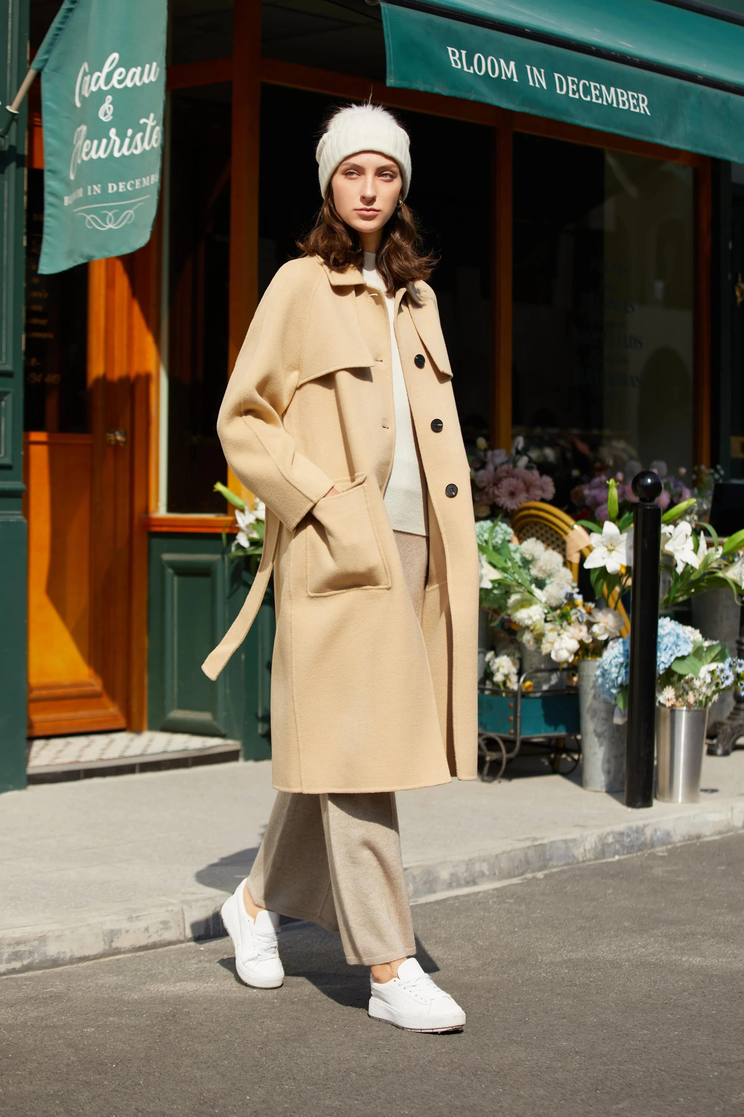 Beige Wool Coat