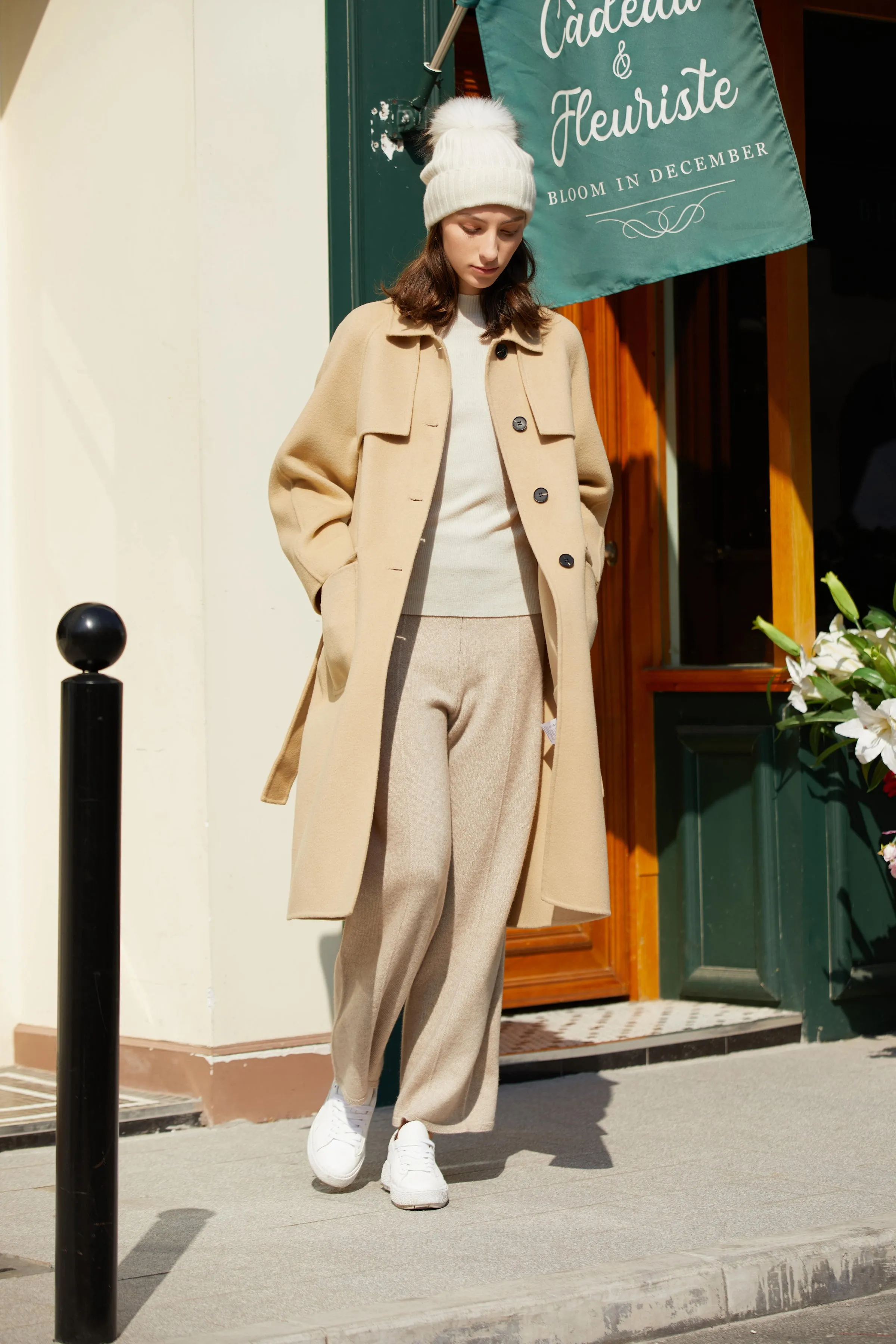 Beige Wool Coat