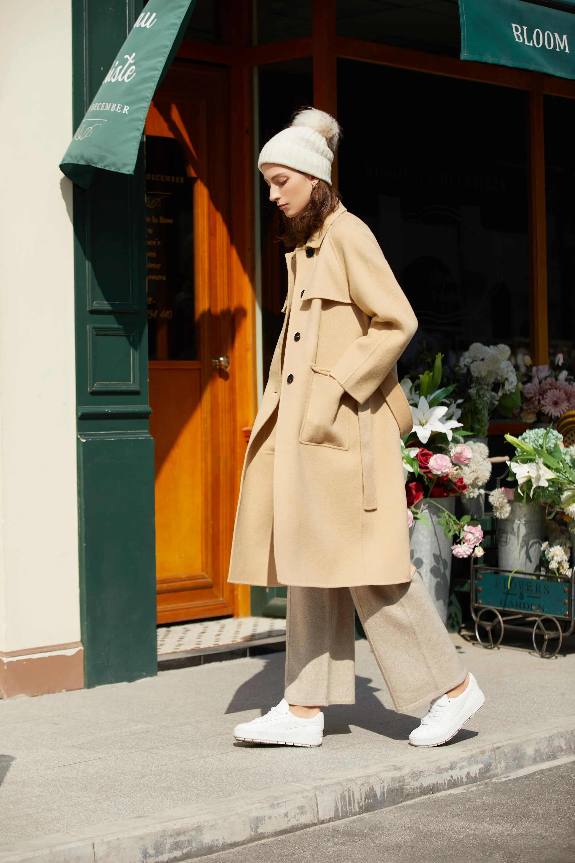 Beige Wool Coat