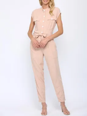 BLUSH UTILITY JUMPSUIT