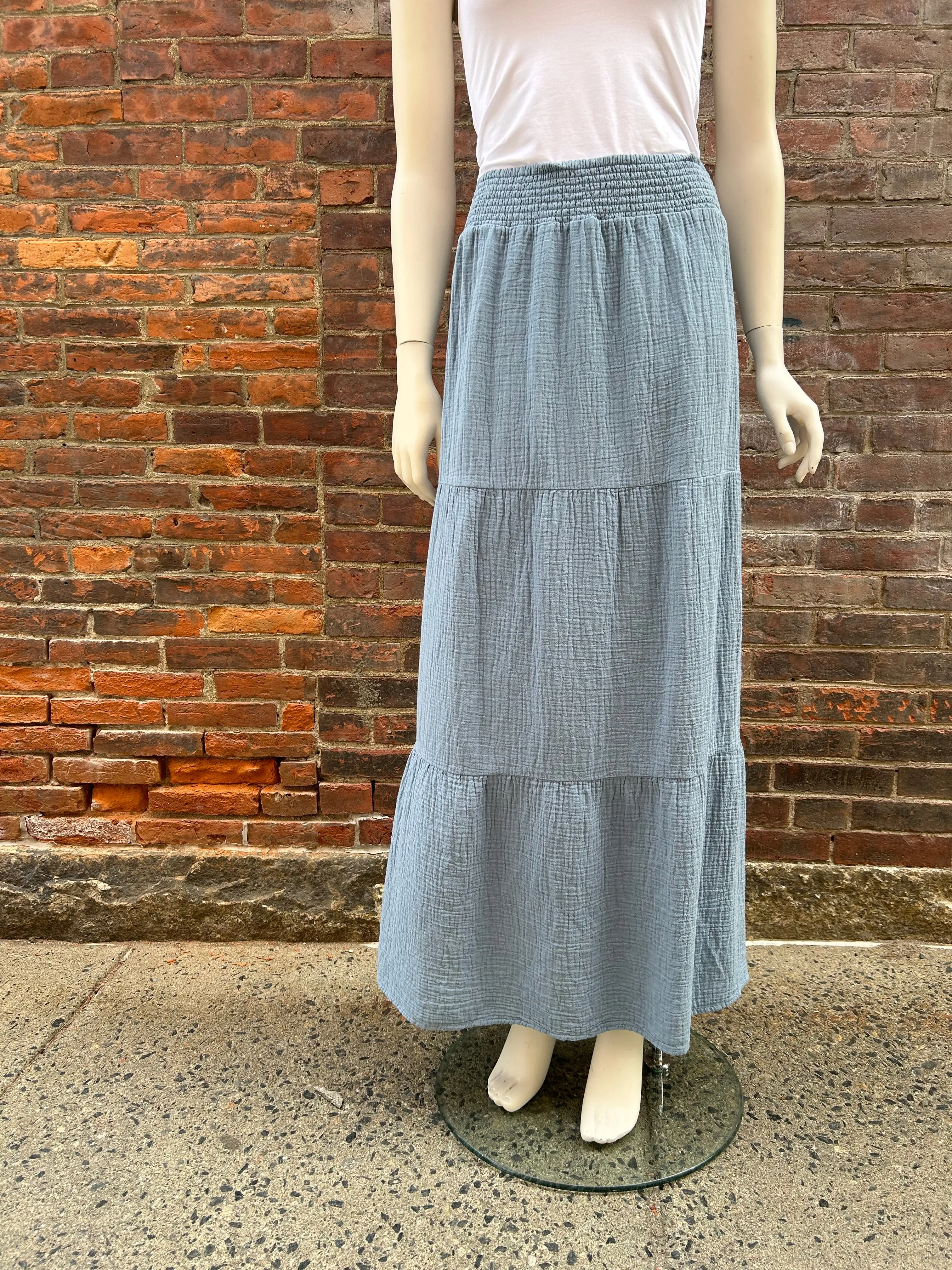 BOBI TIERED MAXI SKIRT