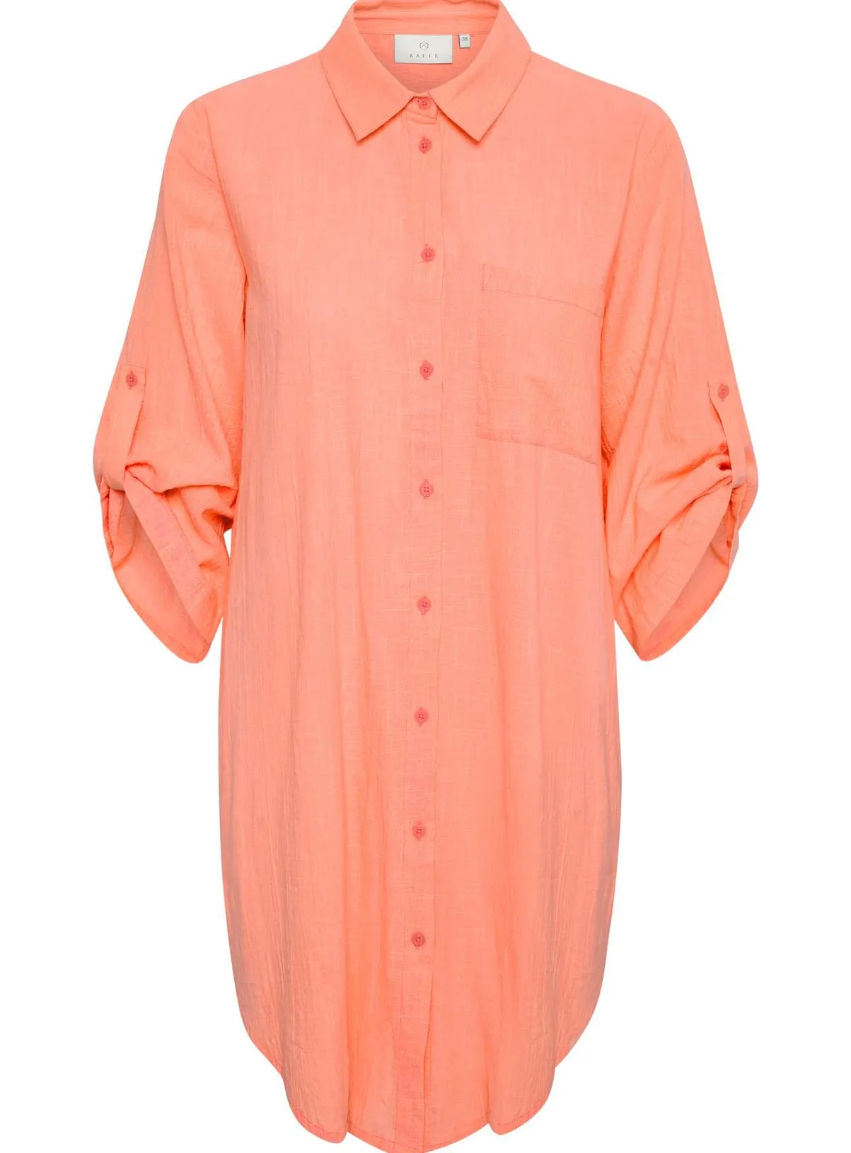 Buy KAFFE Pauline Above Knee Length Shirt Dress Orange 16 | Dresses | Tu