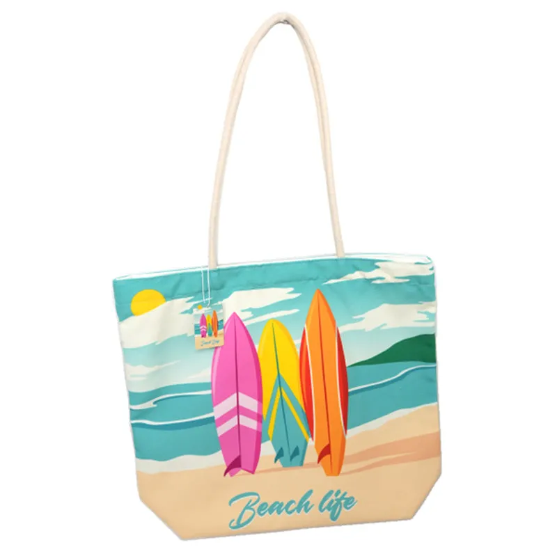 Canvas Beach Bag - Beach Life Surf BBAG03