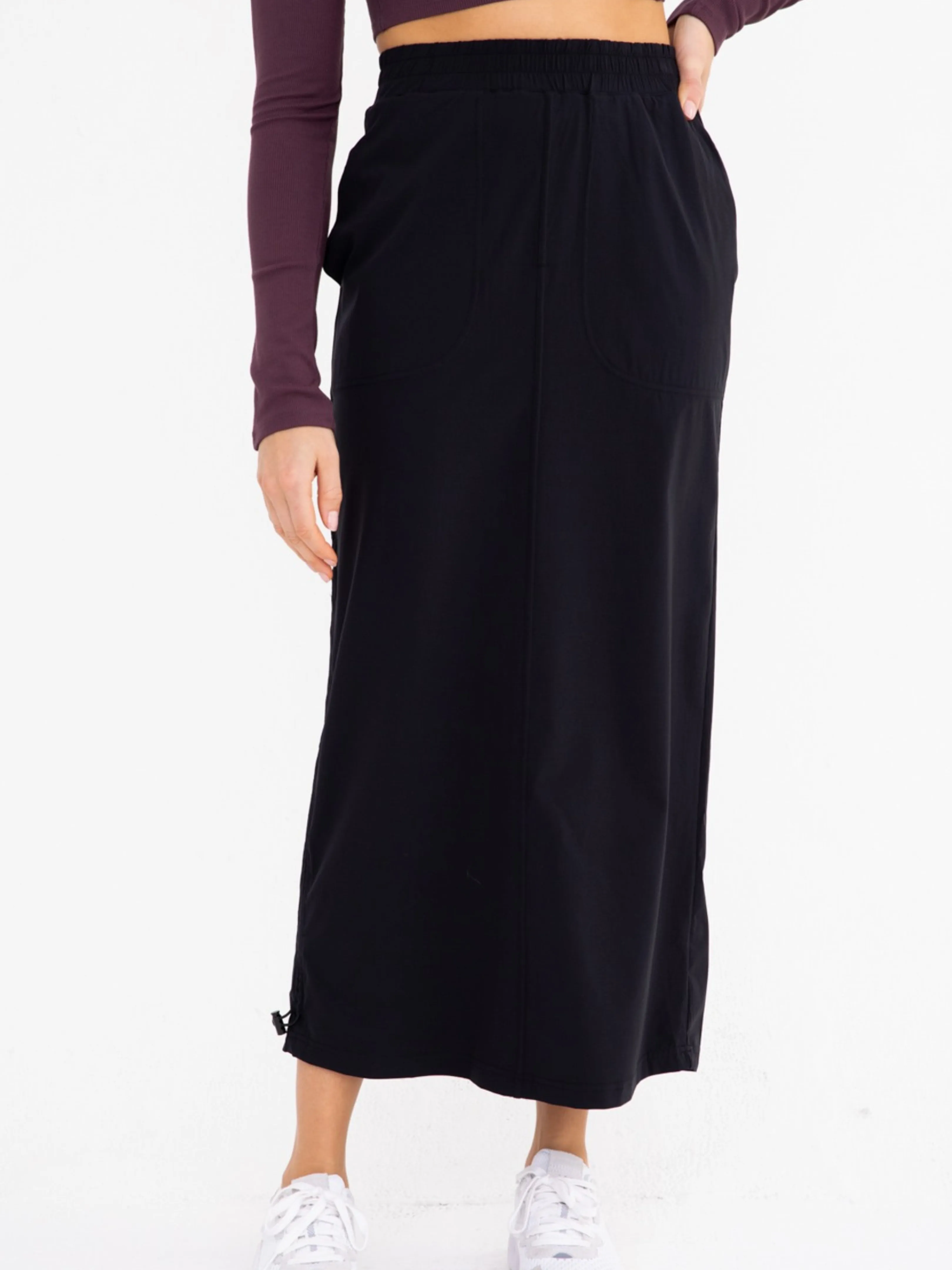 Cargo Maxi Skirt - Black