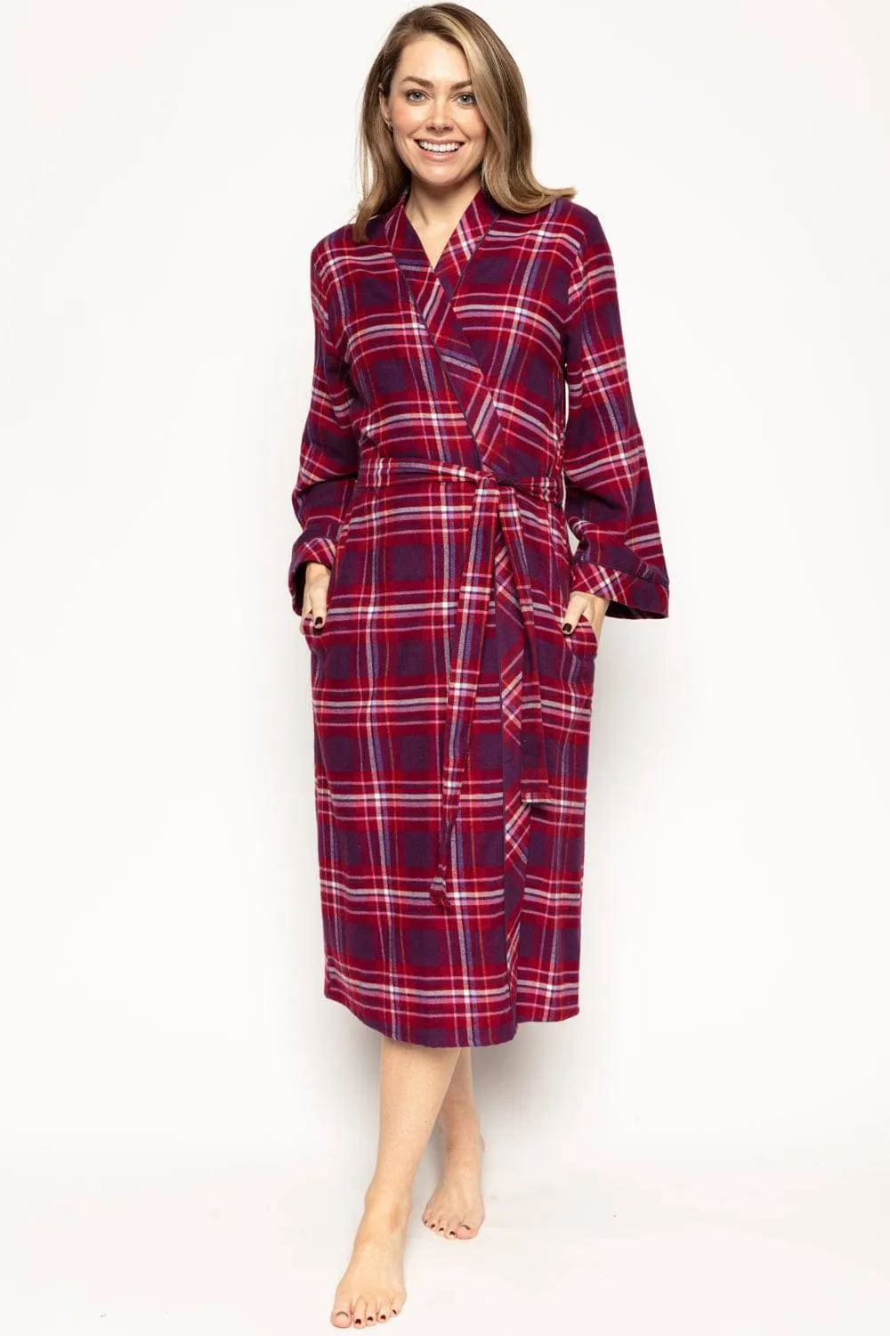 Clarissa Check Long Dressing Gown