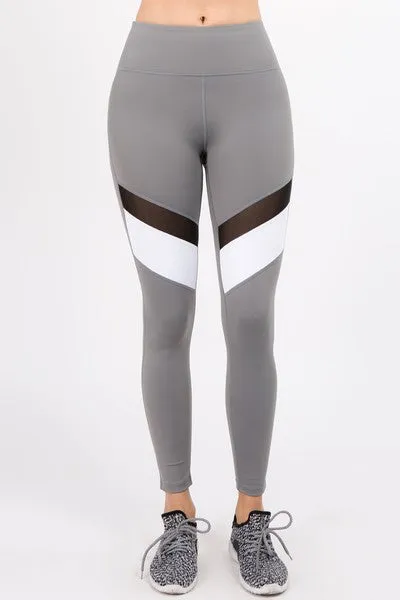 Colorblock Mesh Performance Leggings