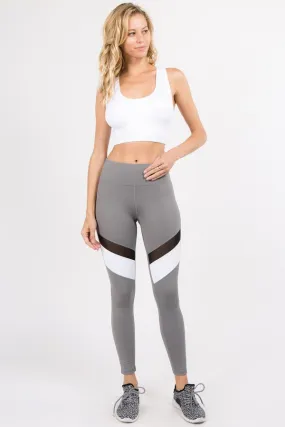 Colorblock Mesh Performance Leggings