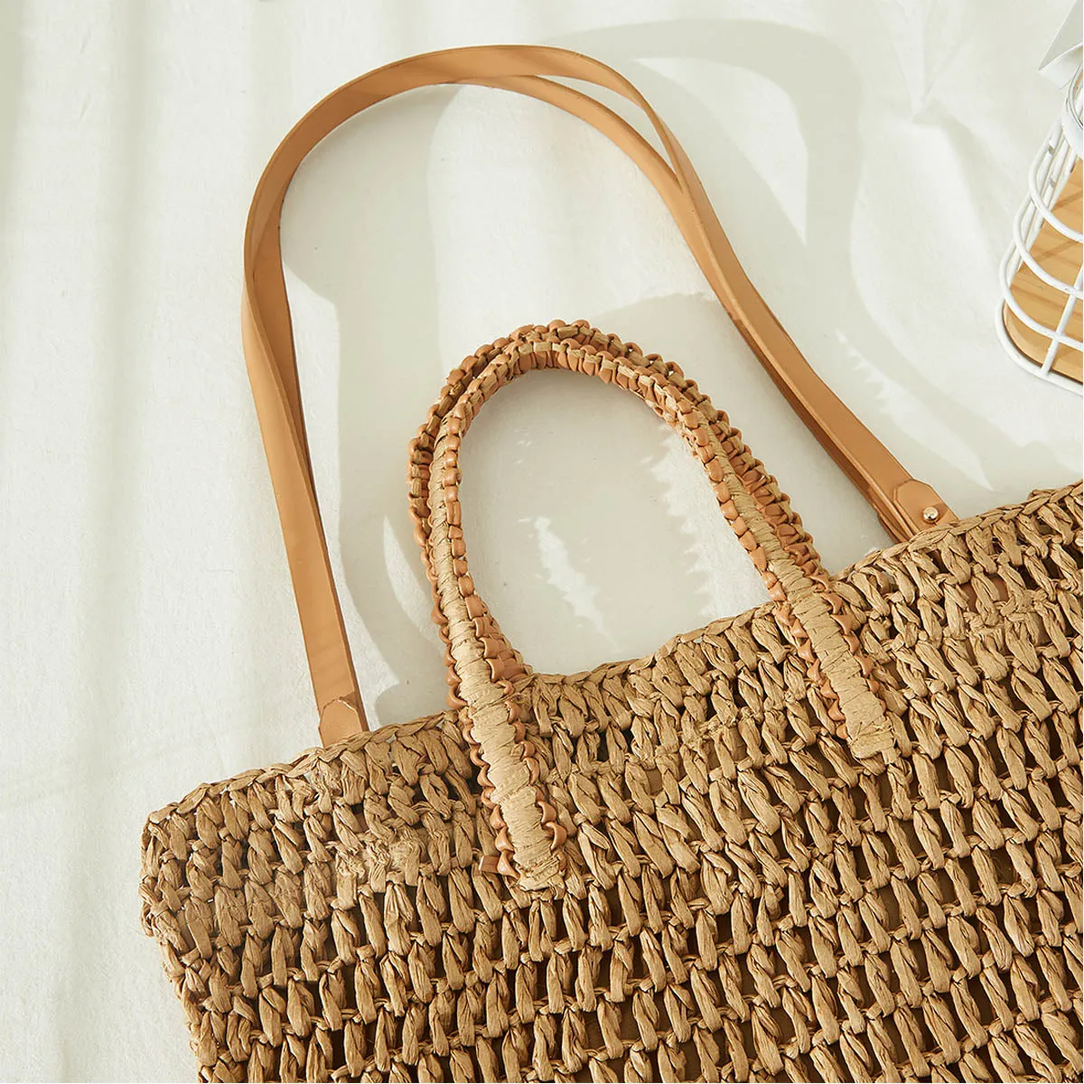 Crochet Paper Straw Bag