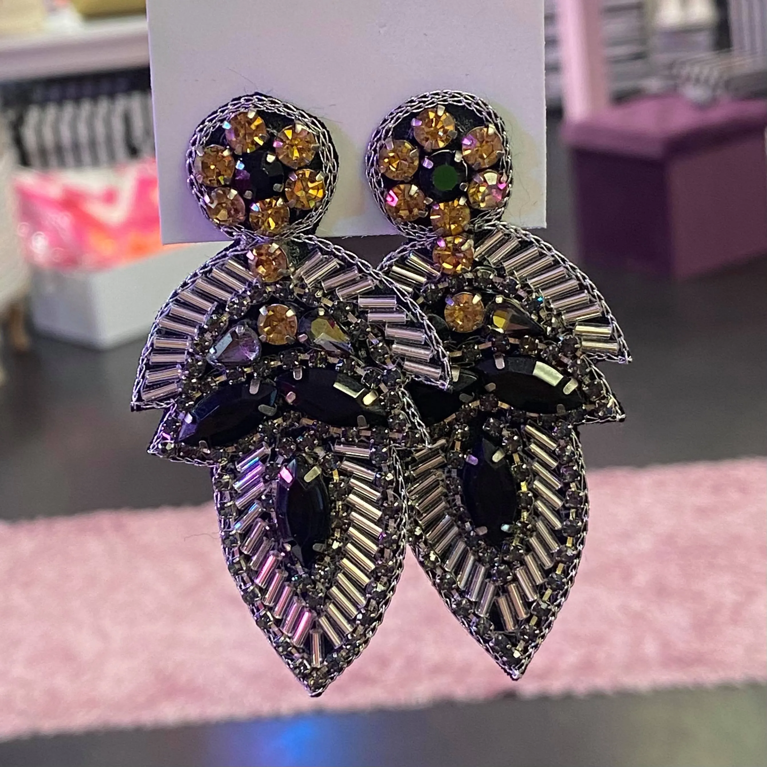 CT Black 45 Earrings