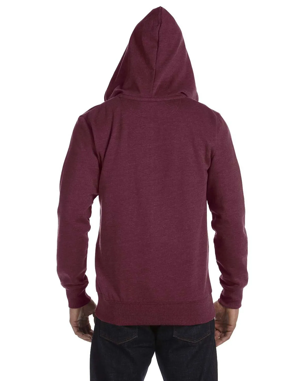 Custom Embroidered Econscious EC5680 Men 7 Oz. Organic/Recycled Heathered Full-Zip Hood