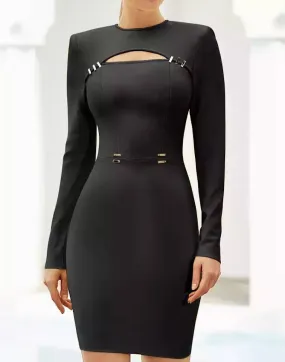 Cutout Cleavage Bodycon Dress