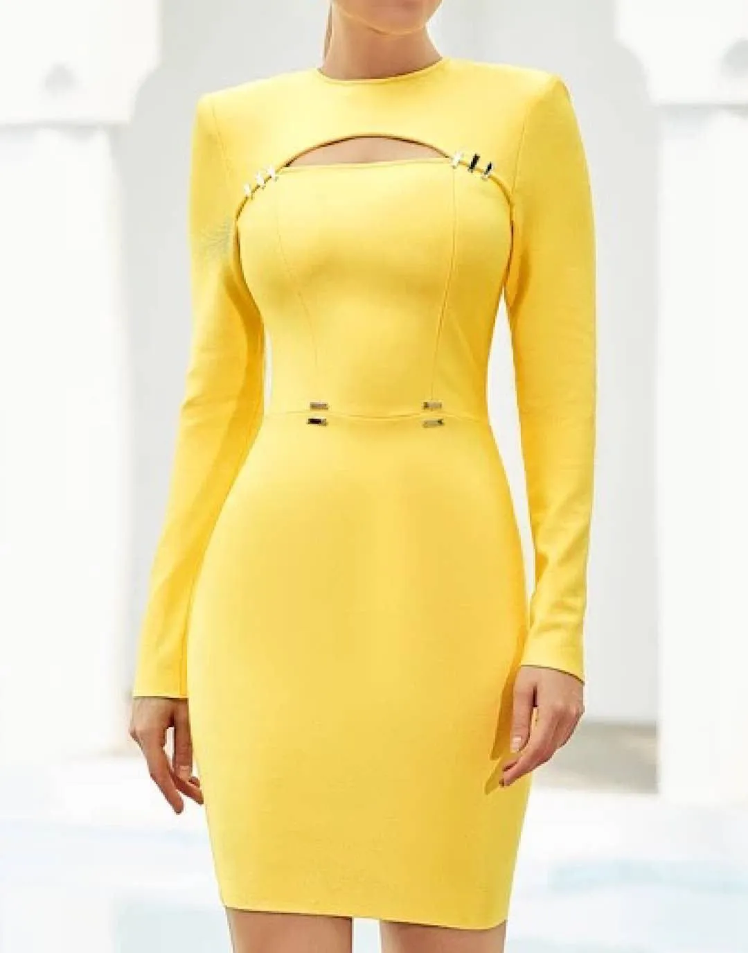 Cutout Cleavage Bodycon Dress