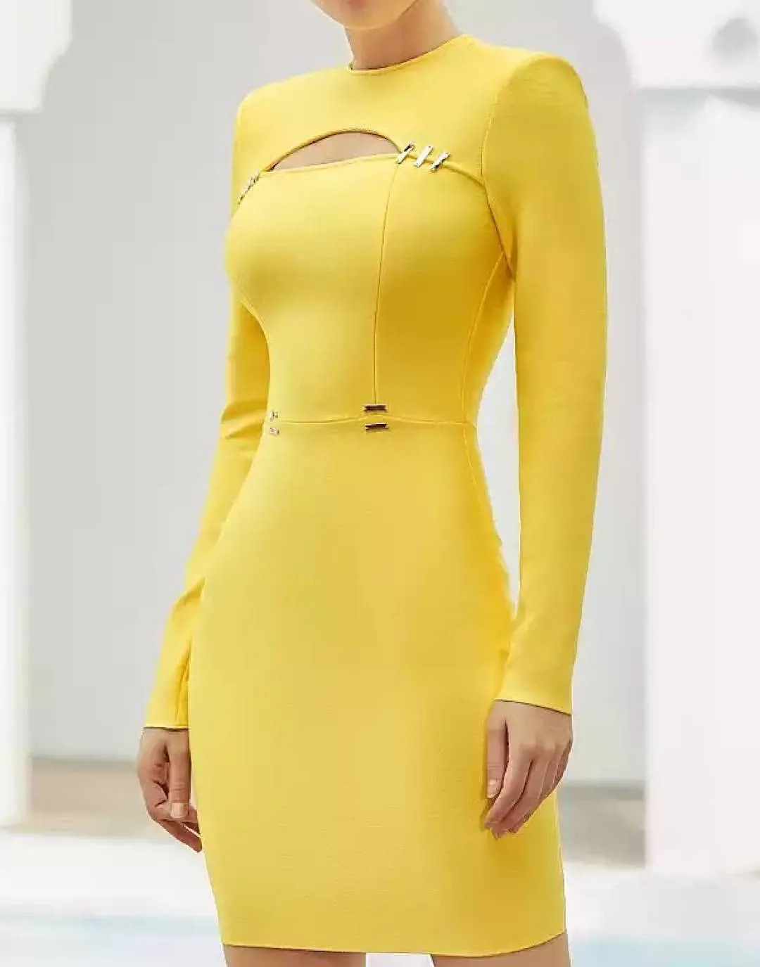 Cutout Cleavage Bodycon Dress