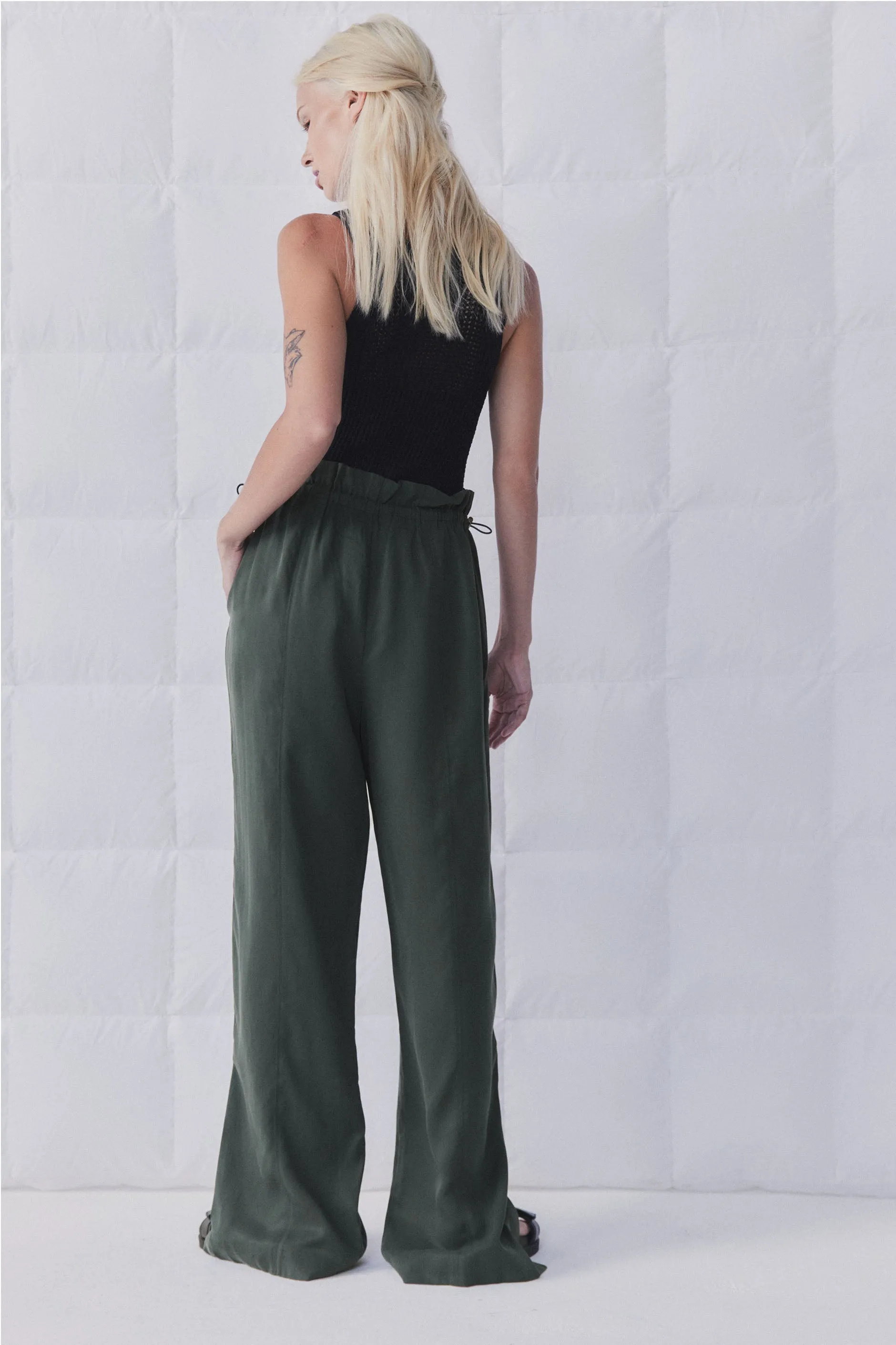 D-Luxe Split Hem Wide Leg Pant