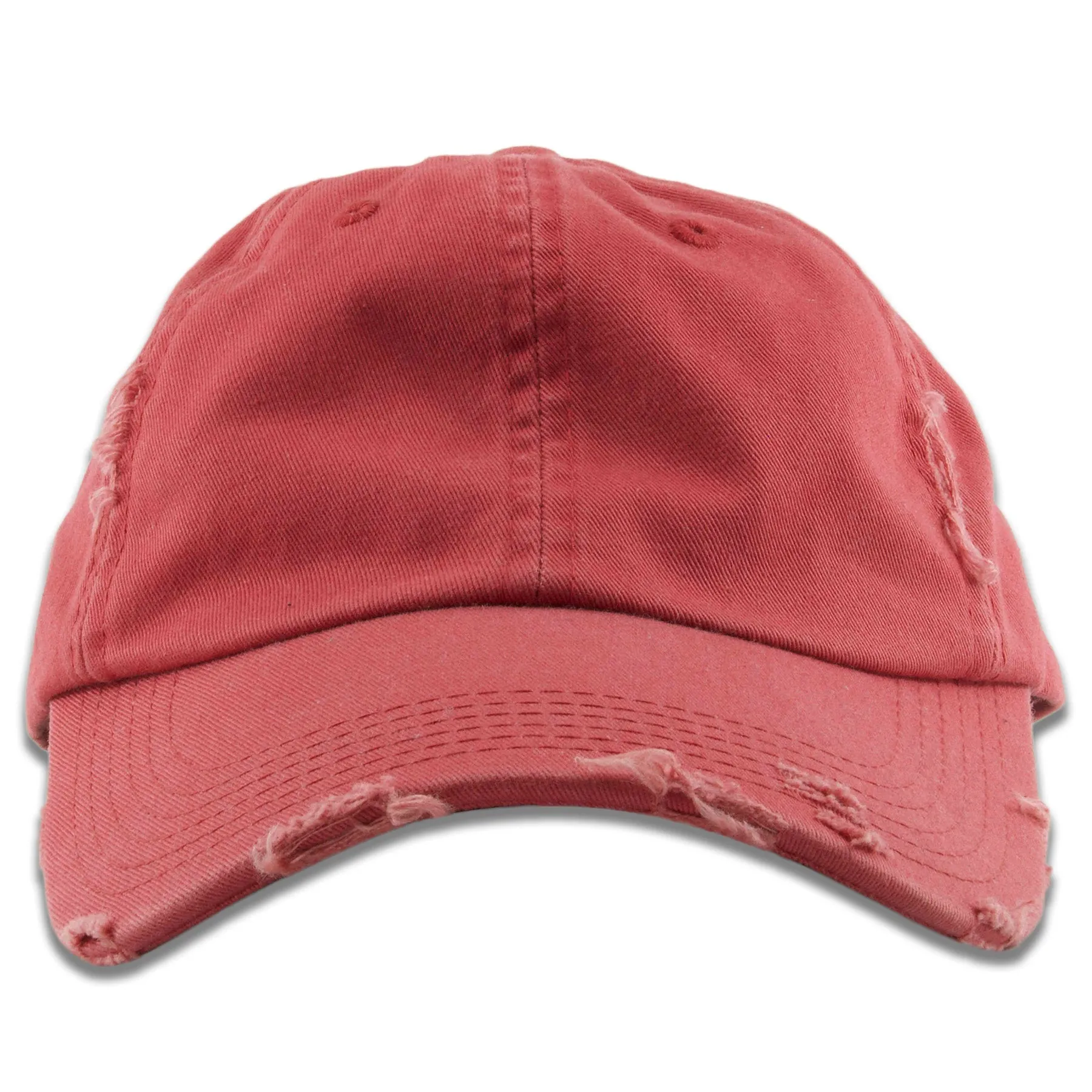 Dashing Red Blank Distressed Dad Hat