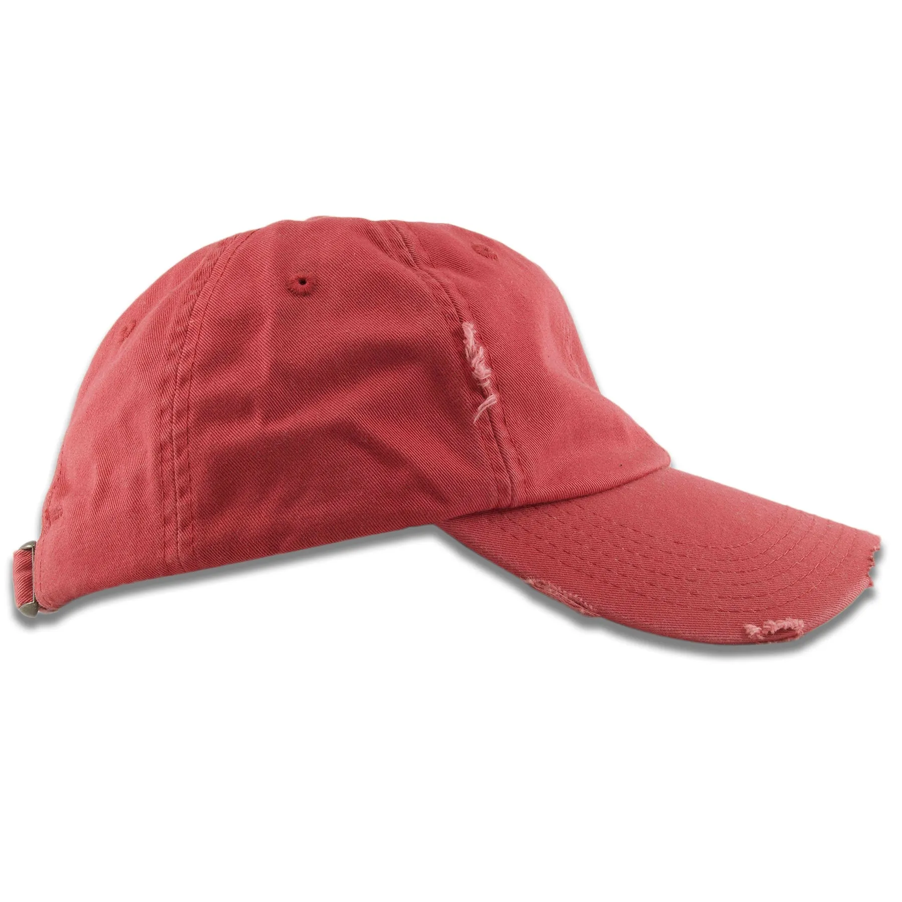 Dashing Red Blank Distressed Dad Hat