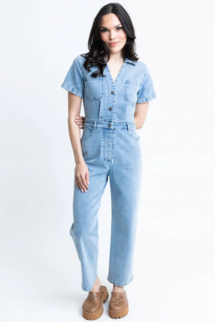 Denim Utility Jumpsuit