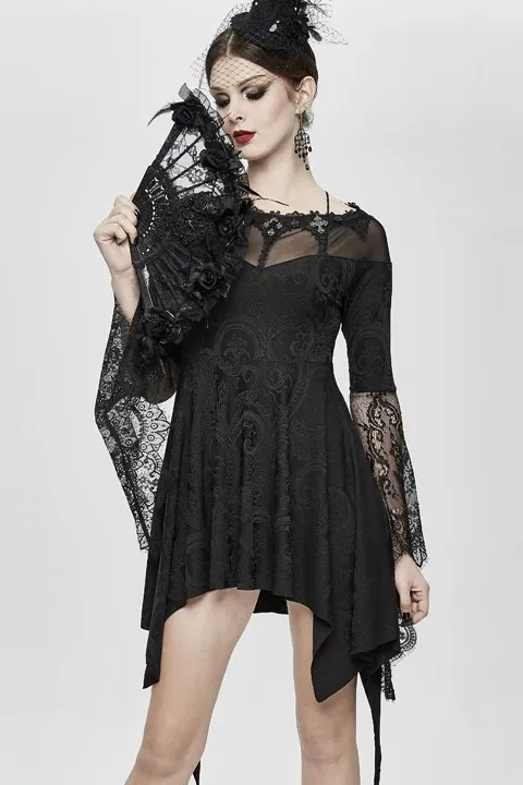 Devil Fashion - Jacquard Dresses with Lace Sleeves ESKT029 | Dark Ages