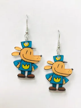 Dogman Earrings, Acrylic Earrings, Book Character Earrings, Teacher