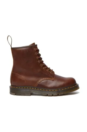 Dr. Martens leather biker boots 1460 SR women's brown color DM32010205