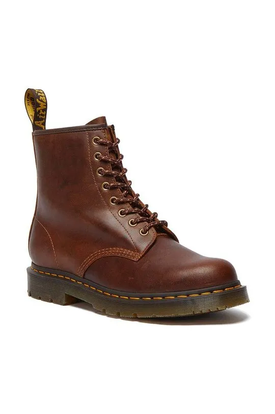 Dr. Martens leather biker boots 1460 SR women's brown color DM32010205