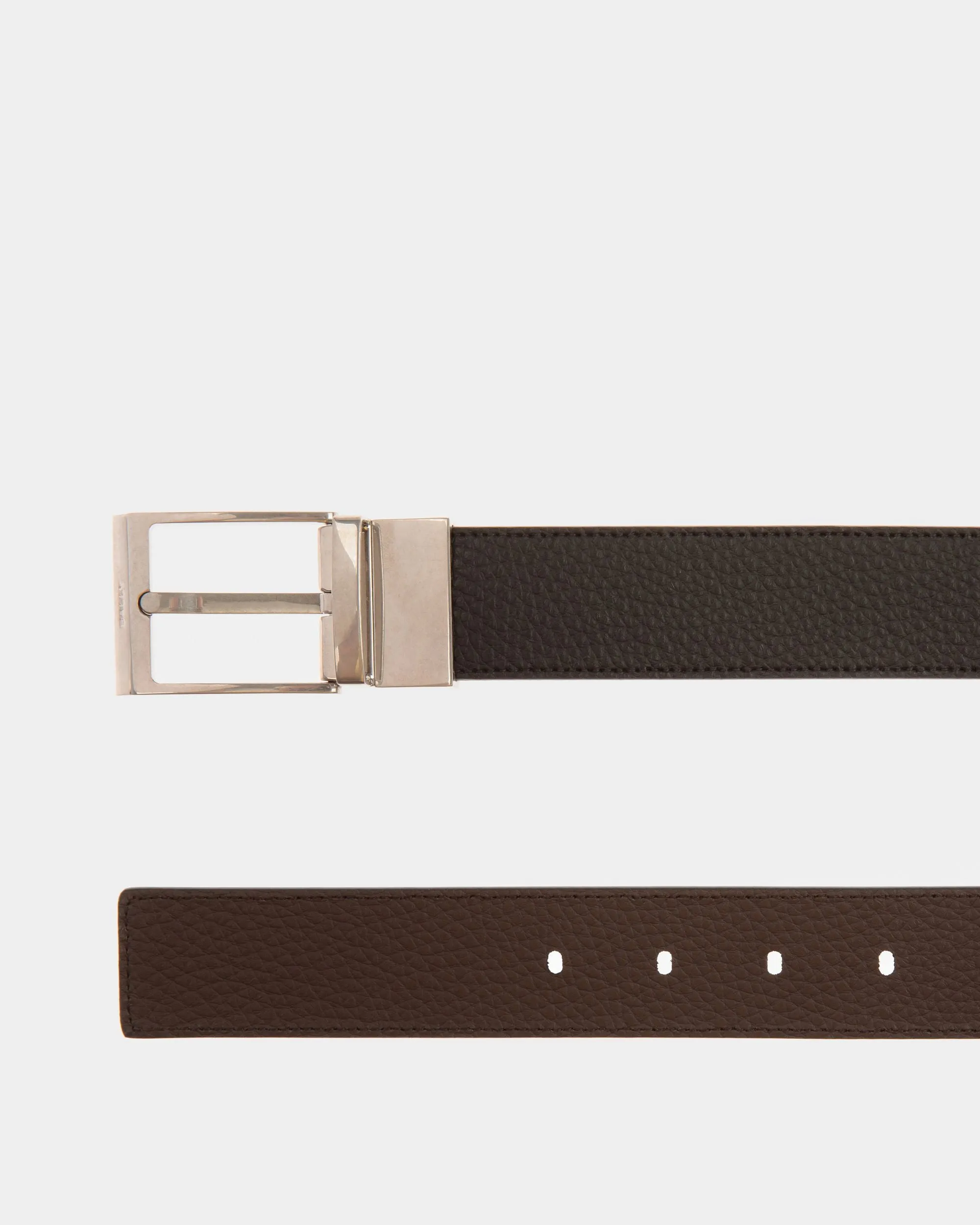 Dress Belt In Brown And Black Leather 