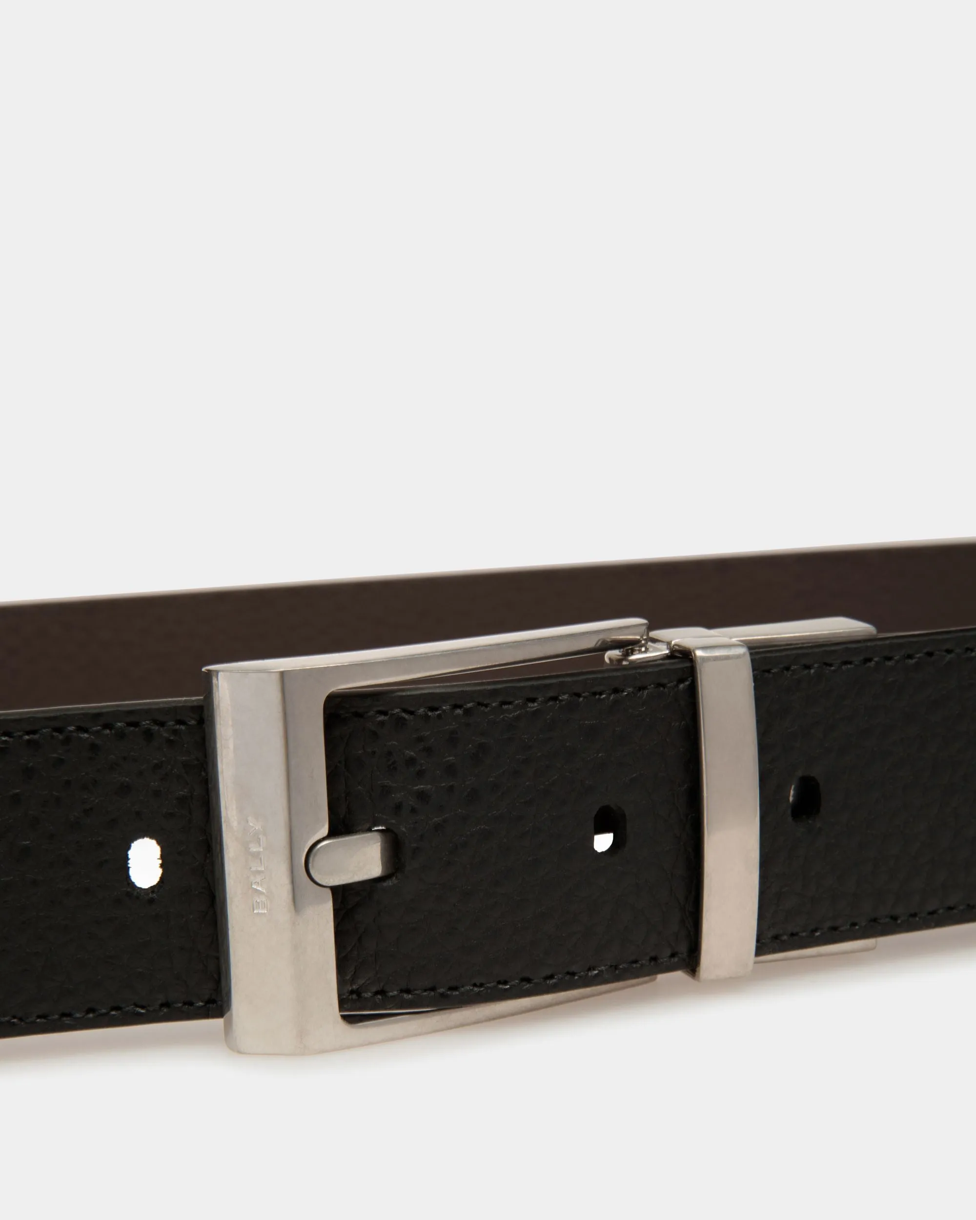 Dress Belt In Brown And Black Leather 