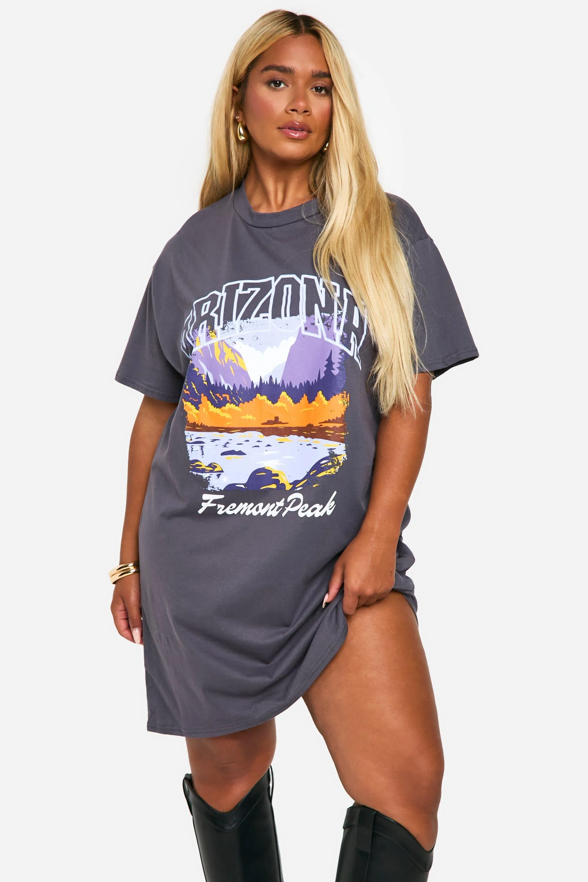 Dresses | Plus Arizona Printed T-shirt Dress | boohoo