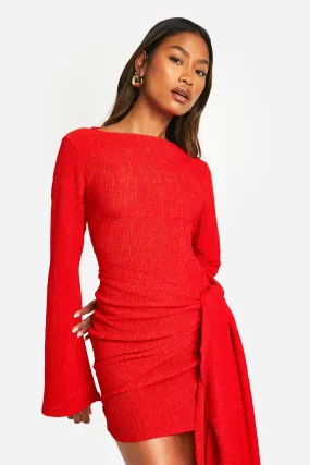 Dresses | Texture Wrap Tie Front Mini Dress | boohoo