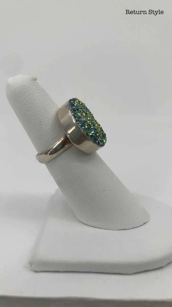 Drusy Sterling SS New Ring Drusy