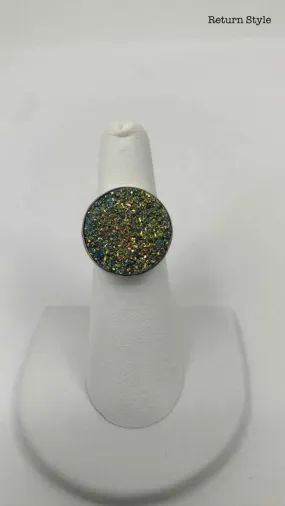 Drusy Sterling SS New Ring Drusy