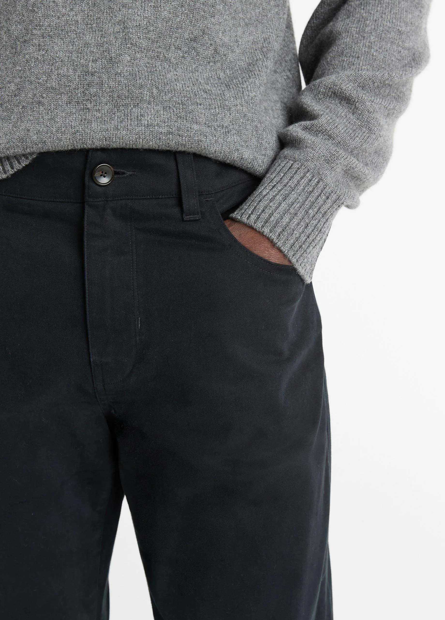 Dylan Slim 5-Pocket Peached Stretch-Cotton Pant