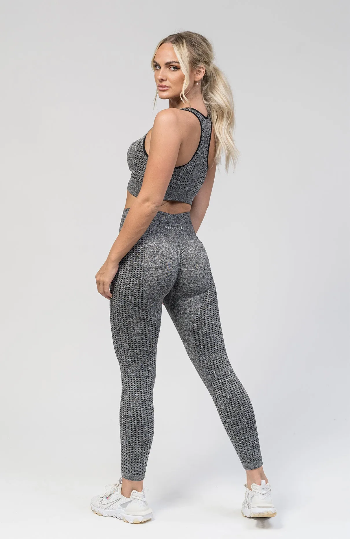 Empower Seamless Scrunch Leggings - Dark Grey Marl