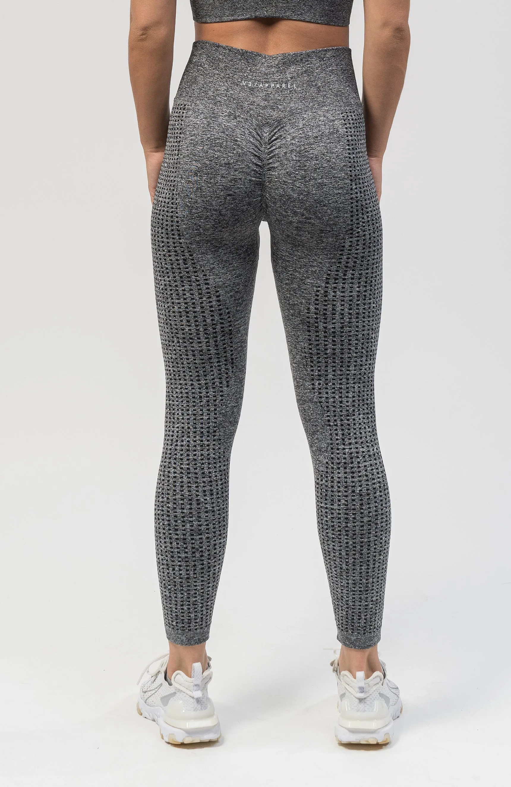 Empower Seamless Scrunch Leggings - Dark Grey Marl