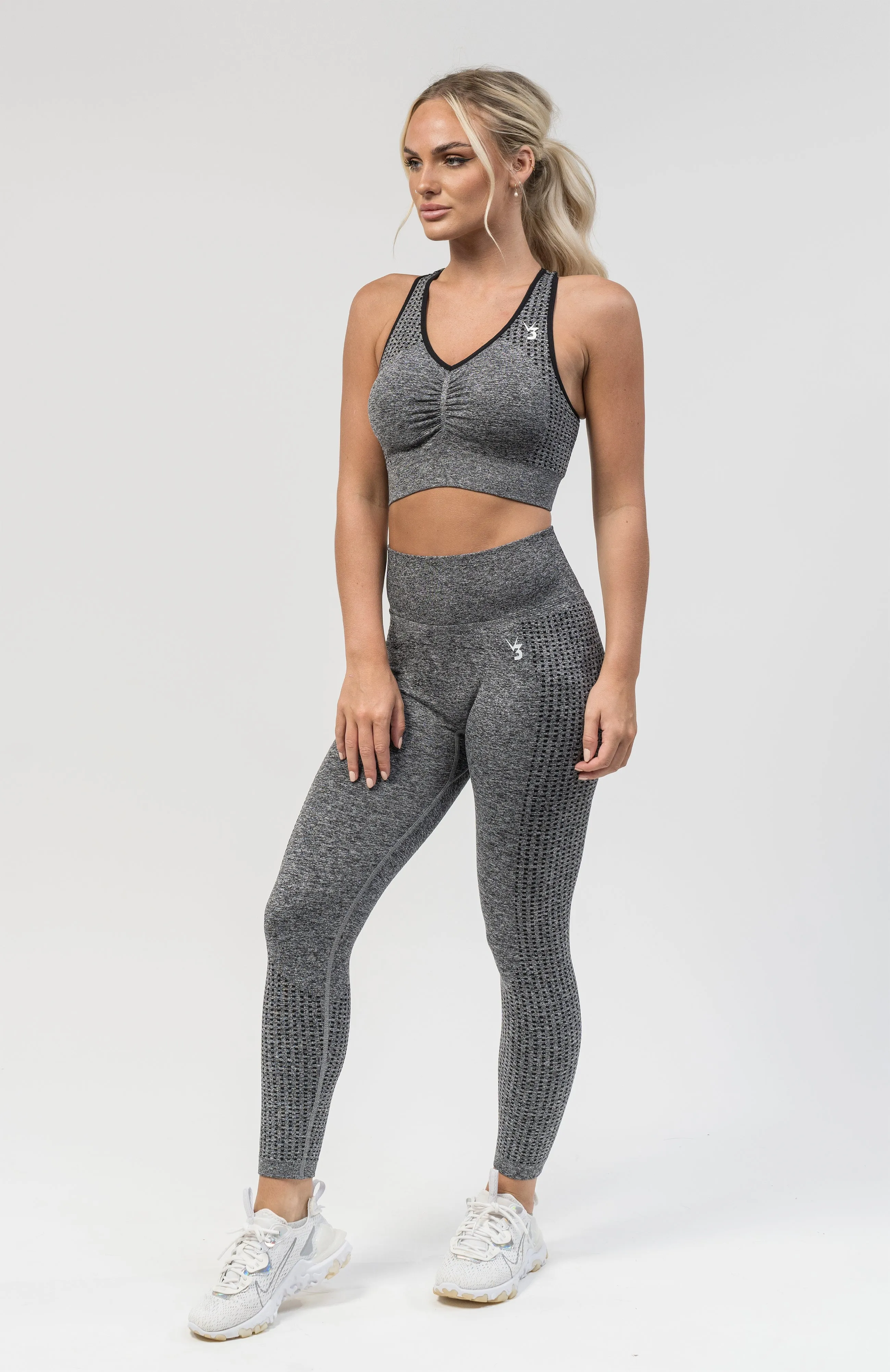 Empower Seamless Scrunch Leggings - Dark Grey Marl